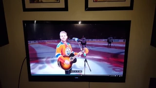 Edmonton fans help sing Star Spangled Banner