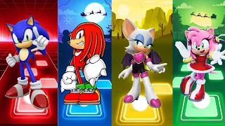 Sonic vs Super Sonic vs Rouge the bat vs Amy Tiles Hop EDM RUSH!