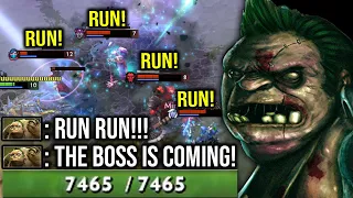 RUN RUN!! The Boss Pudge is Coming!! INSANE Hook 1vs5 Pudge 7.29