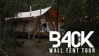 2023 Wall-tent Tour (14X20 canvas tent on raised platform) BC Canada
