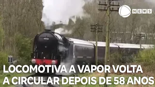Locomotiva a vapor volta a circular depois de 58 anos