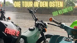 Die TOUR IN DEN OSTEN + Wespenstich und Gewitter | Folge 2 | Simson Motovlog