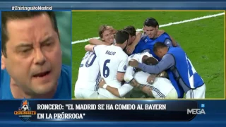 Roncero, eufórico: "Nadie quería al Bayern y el Madrid le ha metido seis"