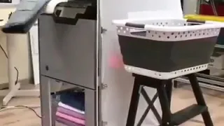 Automatic washing and iron machine