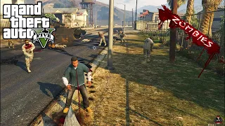 GTA 5 - Franklin Becomes A Zombie And Attacks The Military Base | GTA 5 MODS