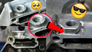 Absolutely no need to buy new crankcase, how to repair crack oil chamber.