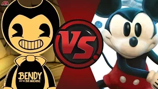 Bendy (Bendy and the Ink Machine) vs Epic Mickey! Cartoon Fight Night Episode 46!