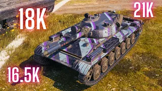 World of Tanks T-100 LT  18K Assist Damage  & 2x T-100 LT  16.5K & 21K