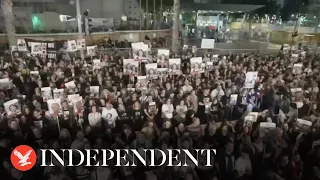 Watch again: Protesters rally in “Hostages Square” in Tel Aviv