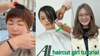 hair cutting girl_hair style girl🍀🤔