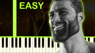 GIGACHAD THEME - EASY Piano Tutorial