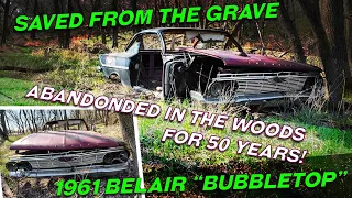 Abandoned in the Woods for 50 years! 1961 Chevrolet BelAir Bubbletop Saved from the Grave!