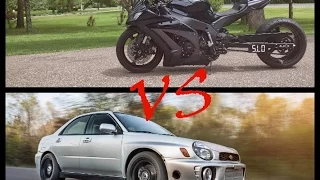 2012 ZX10R vs 9 Second Subaru WRX vs 2012 Suzuki GSXR1k