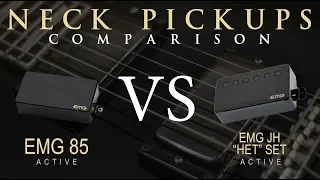 EMG 85 vs EMG JH "HET" SET - Active NECK Pickup Guitar Tone Comparison / Review / Demo