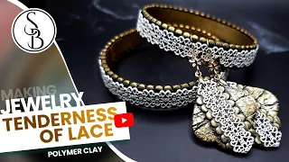 "Tenderness of Lace" Polymer Clay Bracelet -The Easiest Way to Make. Handmade Jewelry by SweetyBijou