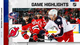 Blue Jackets @ Devils 10/31/21 | NHL Highlights