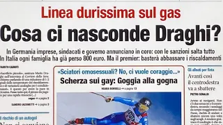 Prime pagine dei giornali di oggi 19 aprile 2022. Rassegna stampa. Quotidiani nazionali italiani