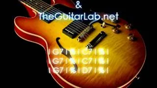Blues Fusion Jam Track / Dominant 7th Workout - TheGuitarLab.net -