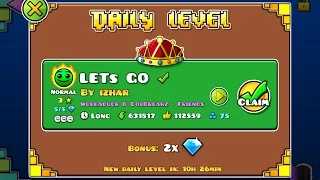 Geometry Dash | Lets go by Izhar | Daily level | All coins