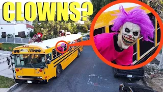If you ever see this clown school bus with CLOWNS on it, do not pass it!! Drive Away FAST!!