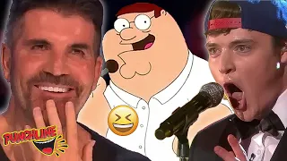 1 Hour Of HILARIOUS BGT Impressionists That Simon Cowell Loved!