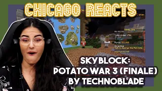 Skyblock : Potato War 3 (FINALE) by Technoblade | Voice Actor First Time Reacts