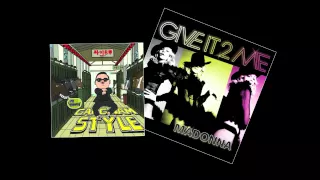 Madonna vs Psy - Give It 2 Me / Gangnam Style (MDNA Tour Studio Version) (Fan Made)