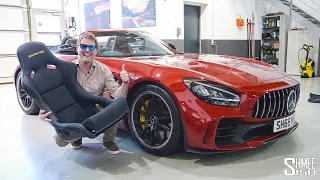 Installing New Custom Bucket Seats for My AMG GT R Roadster! Decat GT Black Series SURPRISE