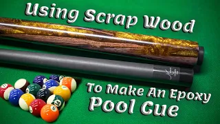 Woodturning: Making A Black and Gold Epoxy Resin Pool Cue / Meucci Pro Carbon Shaft Overview