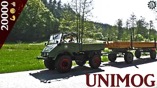 Schafft er den Berg? Unimog 411 mit Langholzanhänger! + MB-trac 1000 überholen :-D