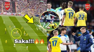 England vs Ukraine (2-0) Highlights,Saka Goal & floors Mudryk🔥Arsenal Saka,Zinchenko,Ramsdale meet