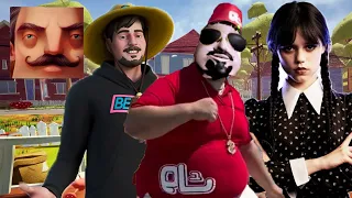 Hello Neighbor - My New Neighbor skibidi dop Wednesday Addams MrBeast Cars Gameplay Walkthrough