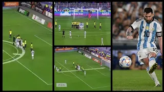 🤯Different Angles to Messi Free kick goal against Ecuador • Fans Crazy Reactions • Messi's Sub