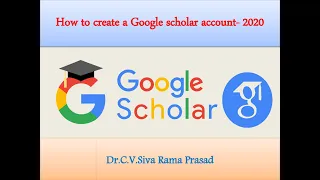 How to create a google scholar account - 2020
