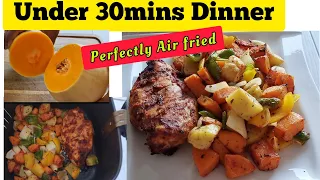 Healthy One Pot Air fryer Dinner Recipe For Two.Quick Air fried Meal Prep Recipes. Airfryer Ideas