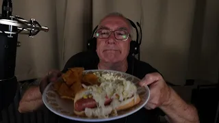 ASMR Fortnite Let's Play Eating Hotdogs with Macaroni Salad and Sam Adams Whispering