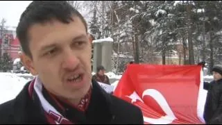 Tataristan'da Türk bayraklı protesto