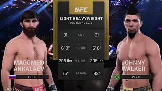 Magomed Ankalaev VS Johny Walker | Full Fighting | UFC 5 | EA SPORTS