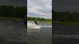 Wakeboarding behind a trixx  #shorts