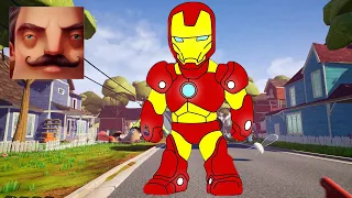 Hello Neighbor - My New Neighbor Iron Man Junior Act 2 Gameplay Walkthrough