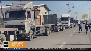 Egypt opens border crossing to allow humanitarian aid to enter Gaza