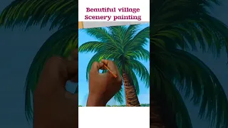 Indian village scenery painting