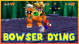 Bowser dying + Super Mario 64 Ending Render 96 Mod