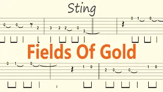 Fields Of Gold / Sting / Guitar Solo Tab+BackingTrack