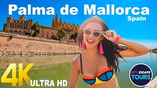 PALMA DE MALLORCA, SPAIN  🇪🇸  Walking Tour, (4k UHD 60fps)