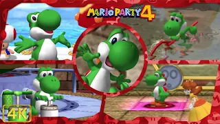 All Minigames (Yoshi gameplay) | Mario Party 4 ⁴ᴷ