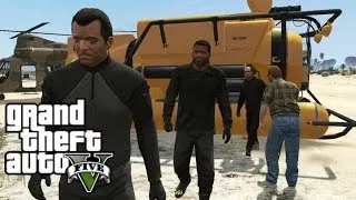 GTA 5 Walkthrough Part 11. Scouting the Port. Minisub. Cargobob. The Merryweather Heist