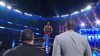 Omos confronts Braun Strowman - SmackDown Live 10/14/2022