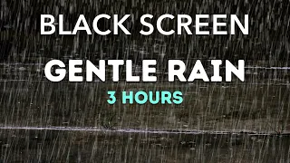 Gentle Rain Sounds 3 Hours for Relaxing & Deep Sleep | White Noise Black Screen | Insomnia