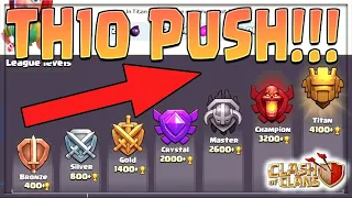 BEST TH10 TROPHY PUSHING ATTACK STRATEGY